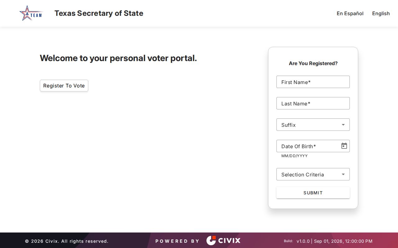 San Angelo residents directory Texas voter status search